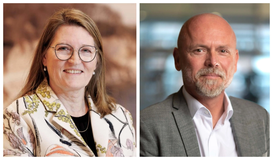 Dorthe Holmboe, chef for Sundhed og Omsorg i Stevns Kommune og Jan Bendix Jensen, pleje- og omsorgschef i Skive Kommune.