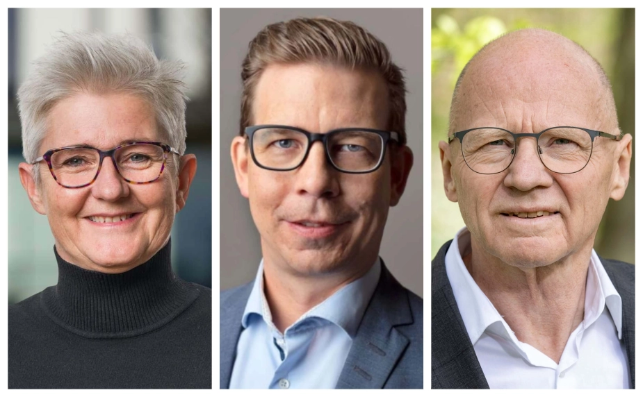 Else Zippor, direktør for Voksenområdet i Billund Kommune, Torben K. Hollmann, centerchef for Sundhed og Ældre i Næstved Kommune, og Jan Nielsen, direktør for Senior og Omsorg i Aalborg Kommune (th.)