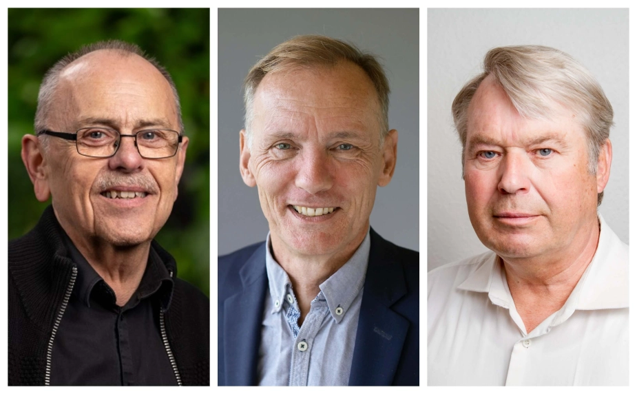 Tage Nielsen (R), formand for Kultur-, Fritids- og Idrætsudvalget i Skanderborg Kommune (tv.), Egil Hulgaard (K), medlem af Kultur-, Fritid og Idrætsudvalget i Furesø Kommune og Leo Christensen (L), medlem af Fritids-, Kultur- og Folkesundhedsudvalget i Lolland Kommune.