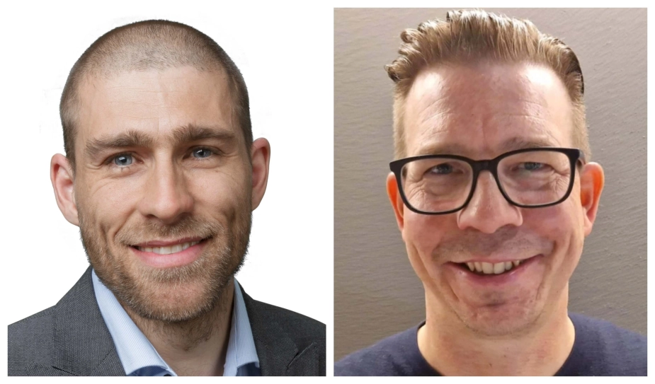 Thomas de Richelieu, direktør for Ældre og Sundhed i Lolland Kommune (tv.) og Torben K. Hollmann, centerchef for Sundhed og Ældre i Næstved Kommune.