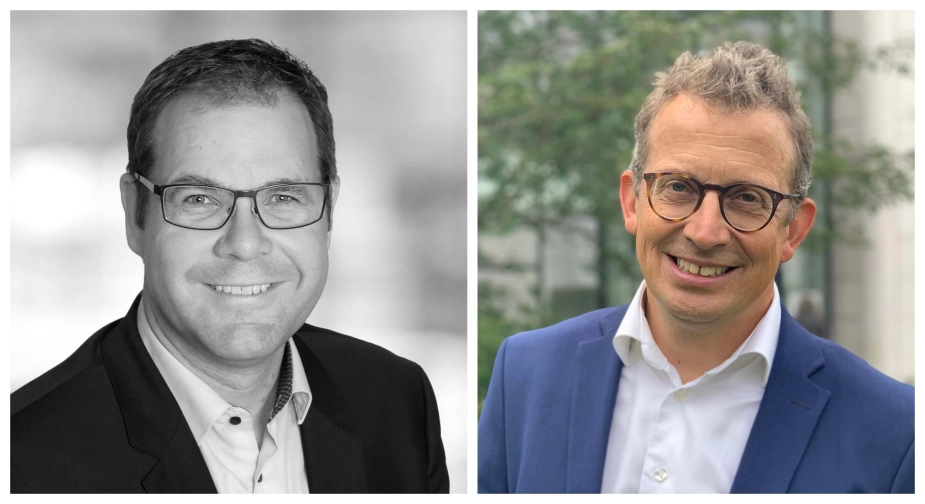 Thomas Krarup, direktør for Sundhed og Omsorg i Randers Kommune (tv.) og Jan Dehn, velfærds- og kulturdirektør i Hørsholm Kommune.