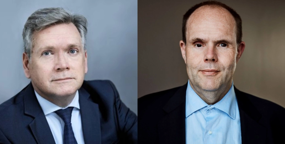 Mads Roke Clausen (tv.) fra LOS er bekymret for et potentielt opgaveflyt, mens DH's Thorkild Olesen (th.) ser positivt på flytningen.