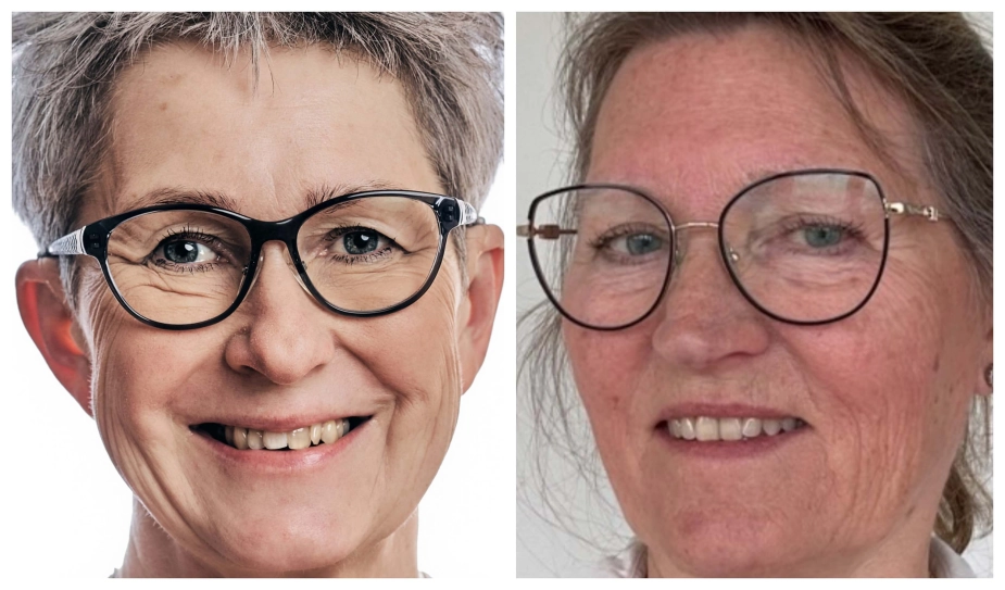 Signe Lunn Walls, chef for Senior og Sundhed i Fredericia Kommune (tv) og Dorthe Holmbo, chef for Sundhed og Omsorg i Stevns Kommune, er nogle af de ældrechefer, som mener, at det er problematisk, hvis det nye ældreministerium lægger oplysninger fra den metodisk problematiske plejehjemsundersøgelse på den kommende plejeoversigt.
