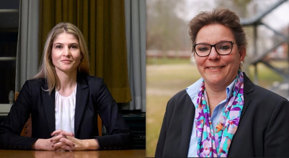 Tv: Borgmester i Holbæk Kommune, Christina Krzyrosiak Hansen. Th: Borgmester i Rudersdal Kommune, Ann Sofie Orth.