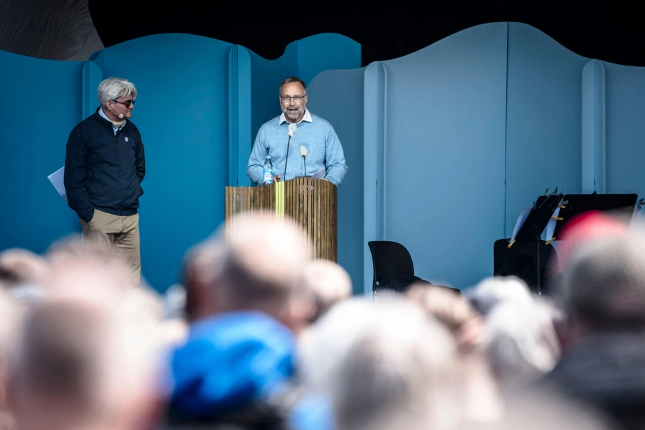 Jacob Trøst (K) genopstiller ikke som borgmester. Her ses han under åbningen af Folkemødet i 2024.